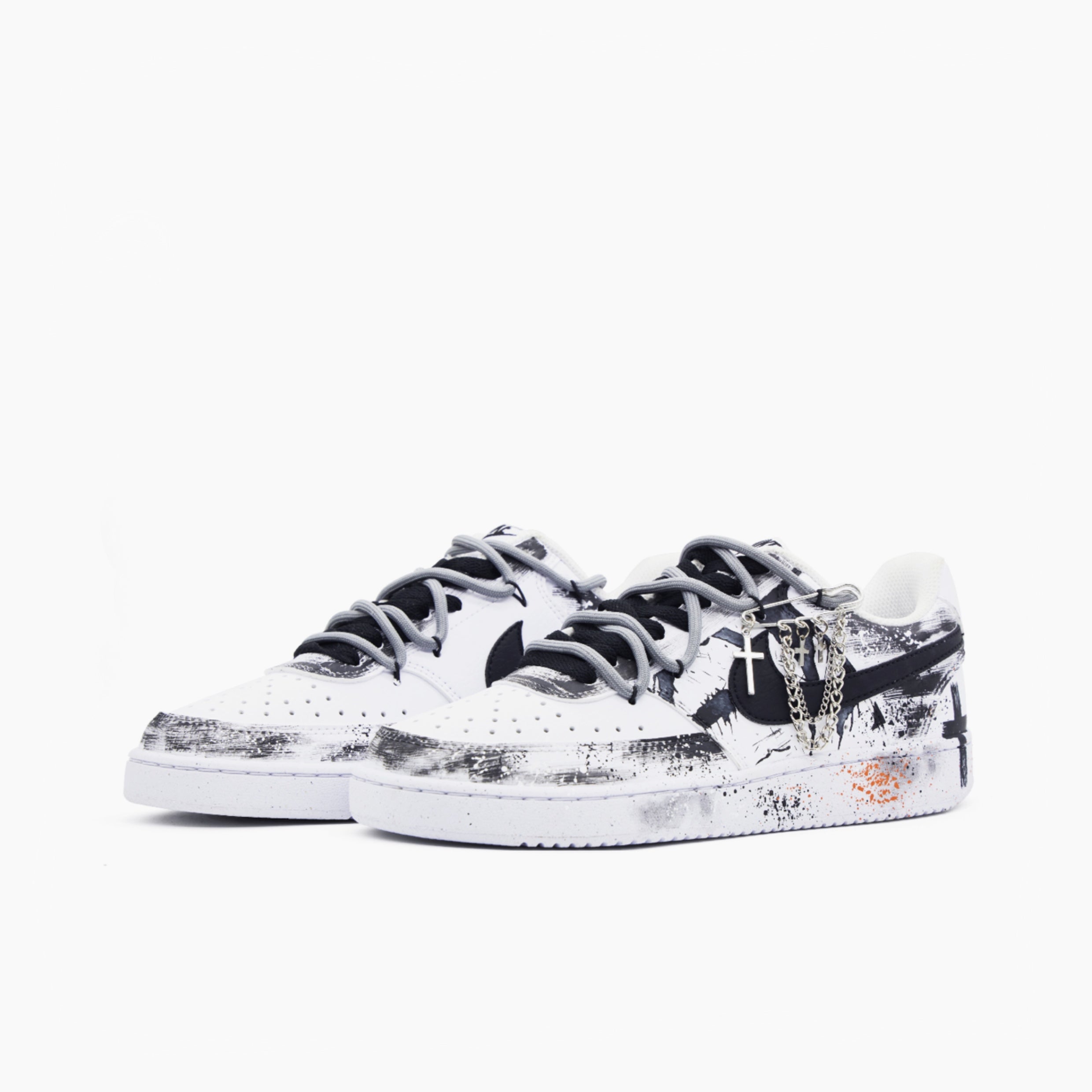 Shadowy Knight - Court Vision 1 | Custom Handmade Sneakers