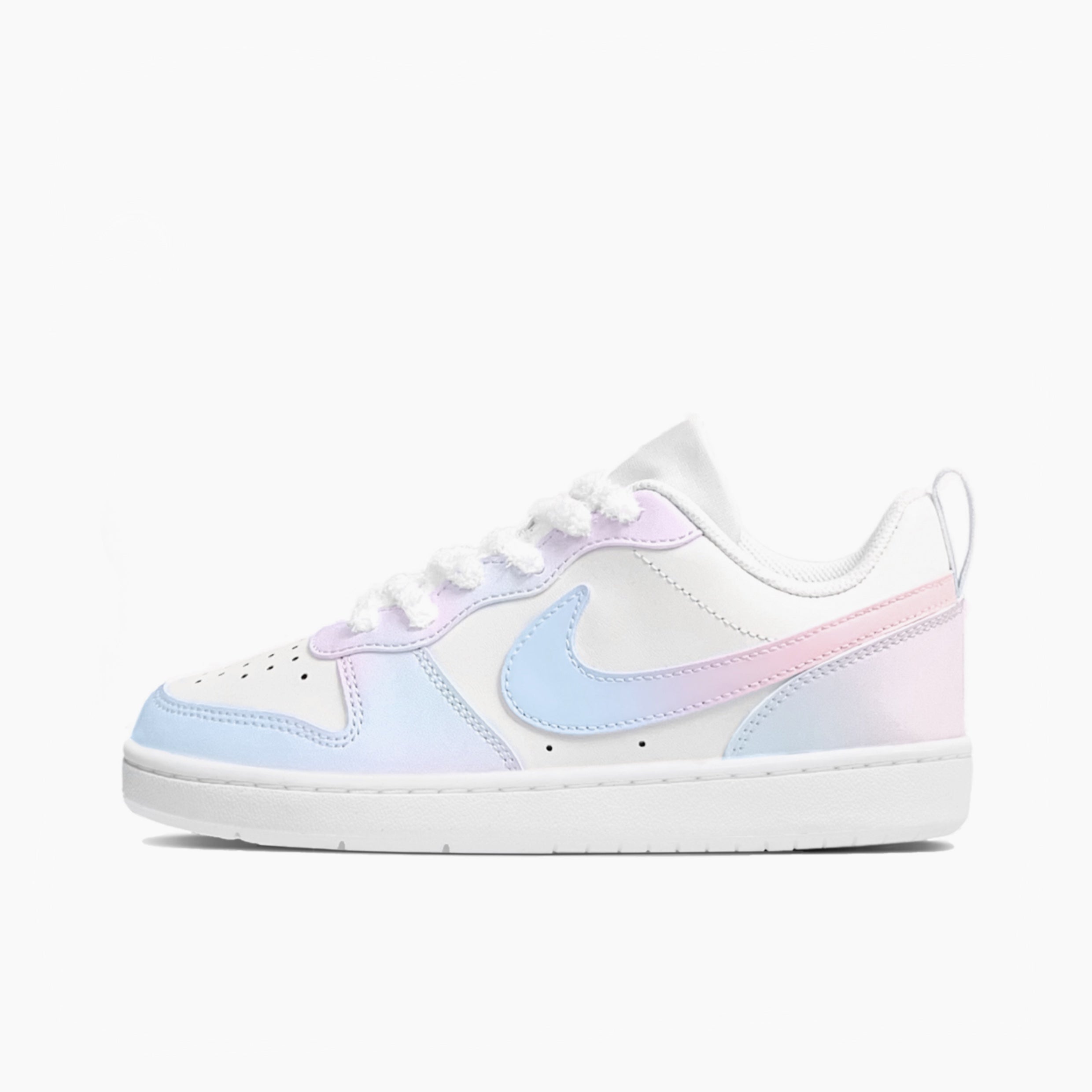 Blue & Pink Glaze - Court Borough | Custom Handmade Sneakers