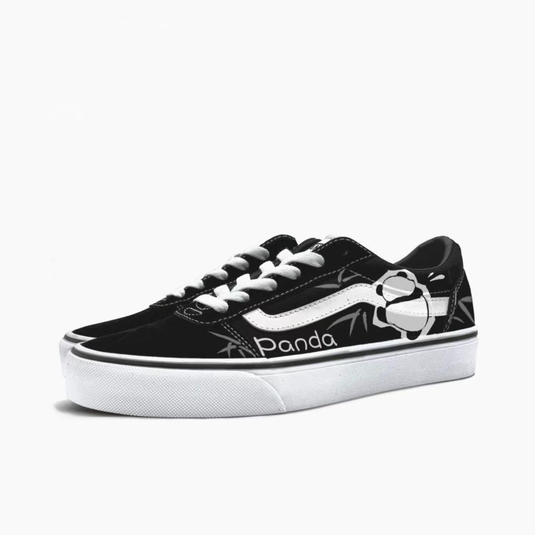 Ink Bamboo & Panda - Ward | Custom Handmade Sneakers