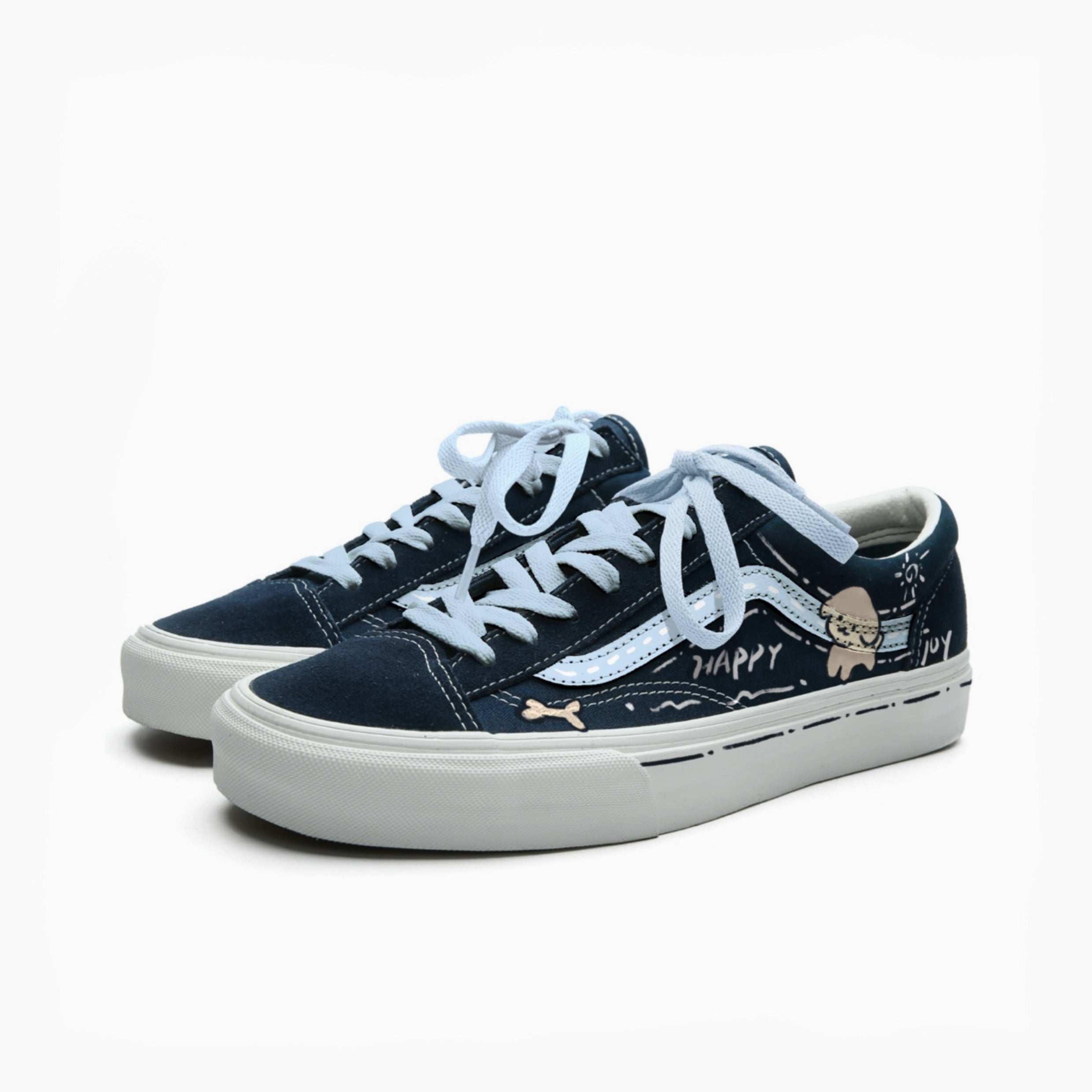 Happy Puppy - Style 36 | Custom Handmade Sneakers