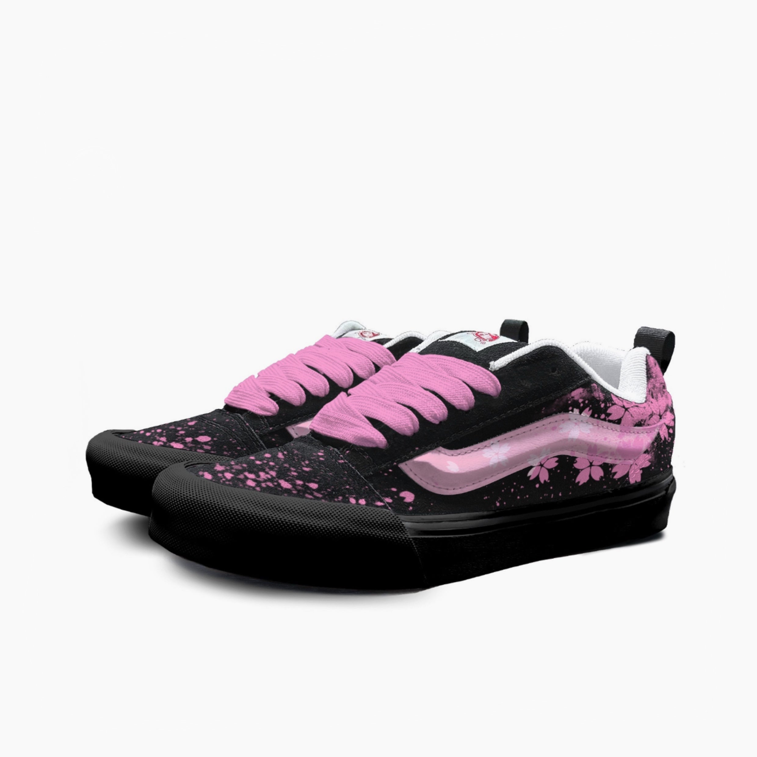 Pink Ink Sakura Dream - Knu Skool | Custom Handmade Sneakers