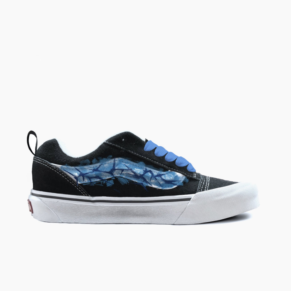 Midnight Blue Rose - Knu Skool | Custom Handmade Sneakers