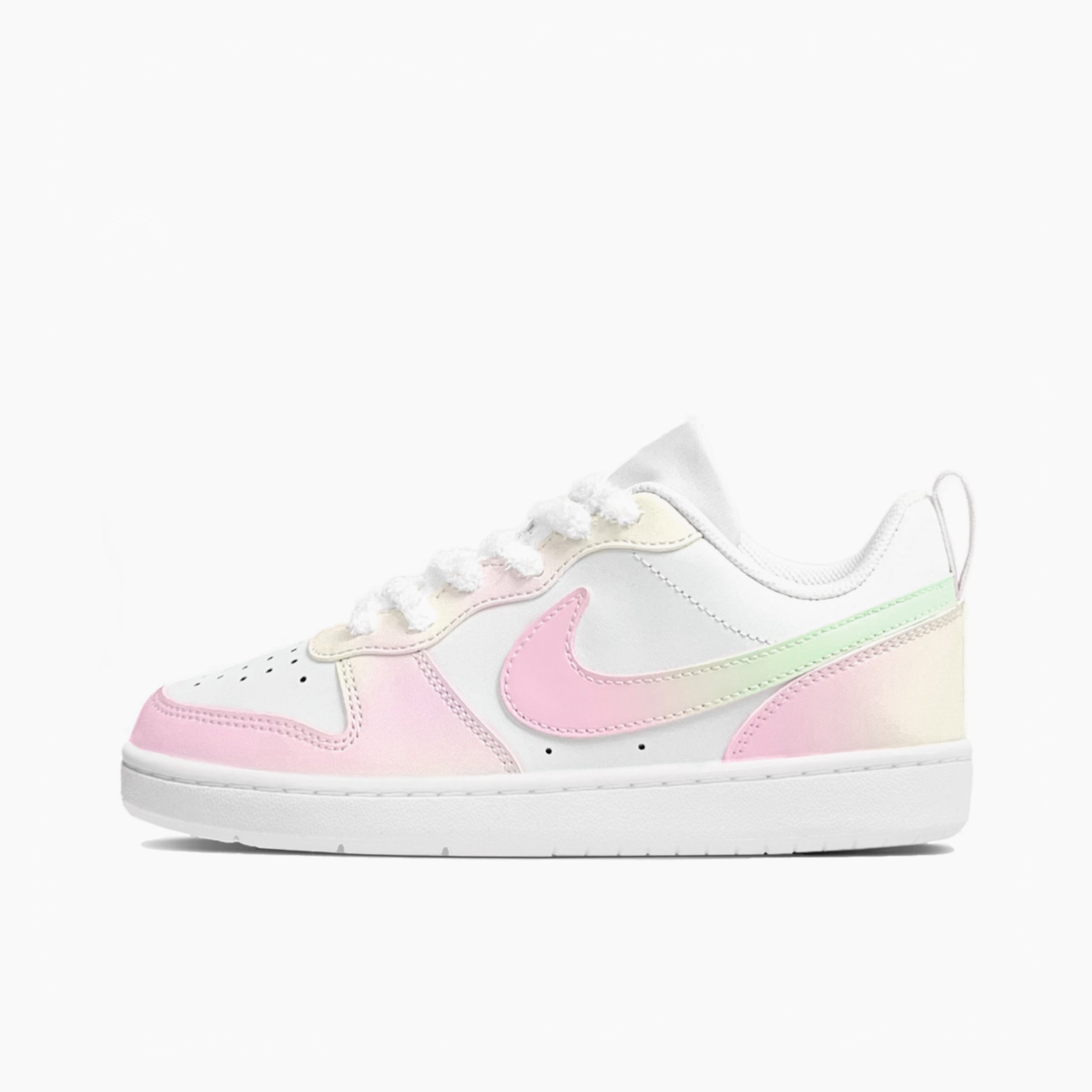 Yellow & Pink Dream - Court Borough | Custom Handmade Sneakers