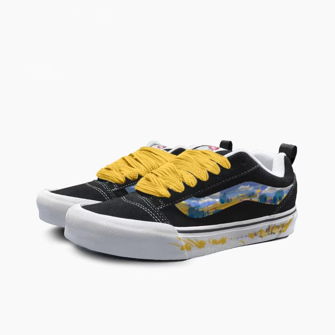Artful Rural Fields - Knu Skool | Custom Handmade Sneakers
