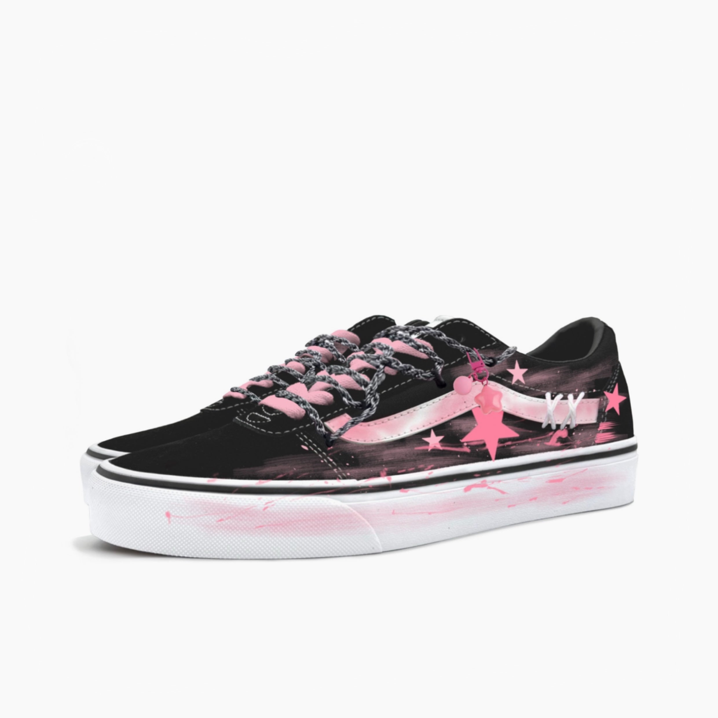 Starry Pink Ink Charm - Ward | Custom Handmade Sneakers