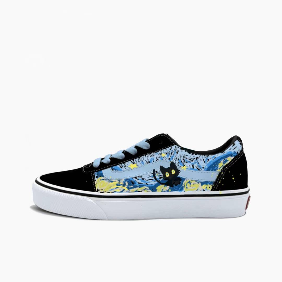 Fantastical Cat World - Ward | Custom Handmade Sneakers