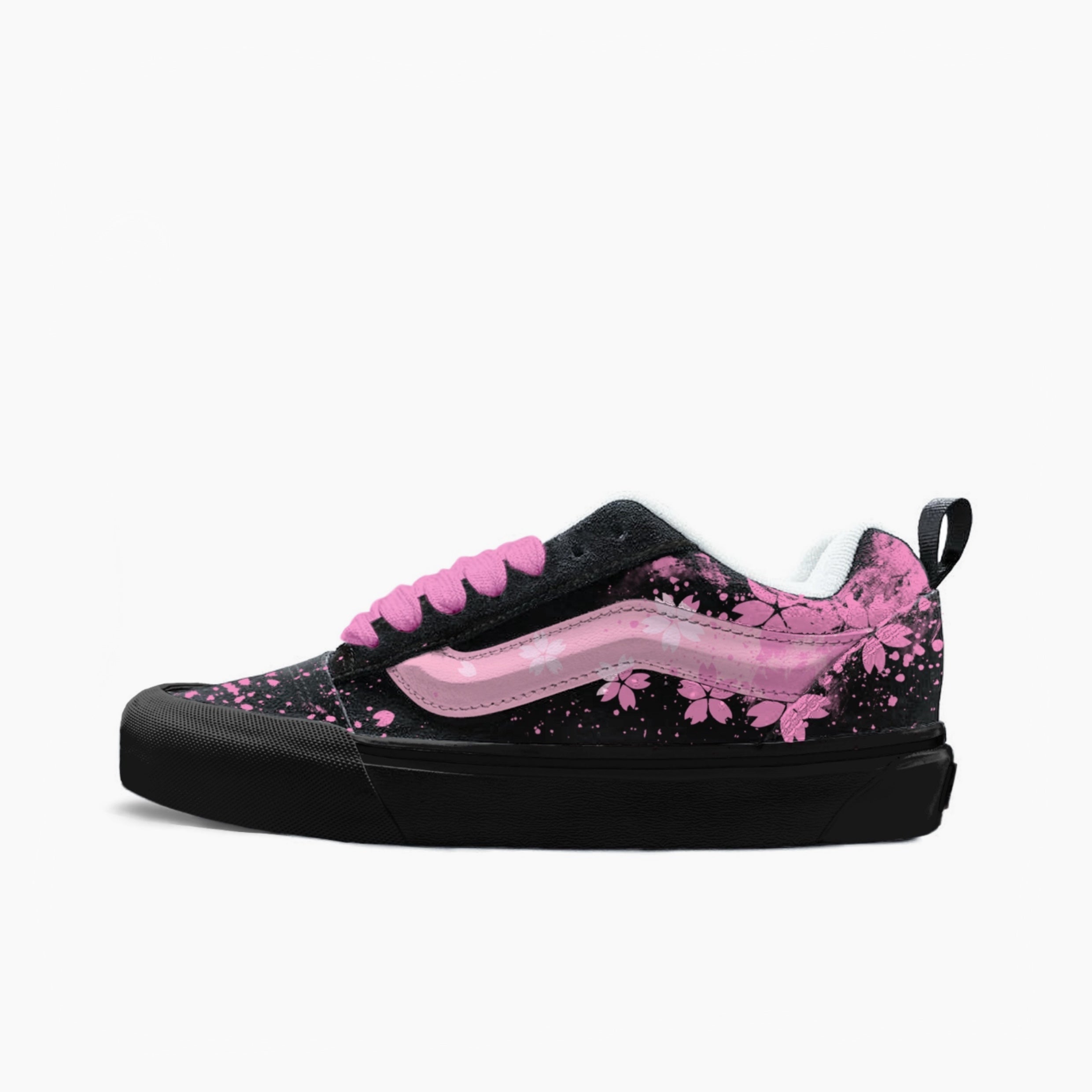 Pink Ink Sakura Dream - Knu Skool | Custom Handmade Sneakers