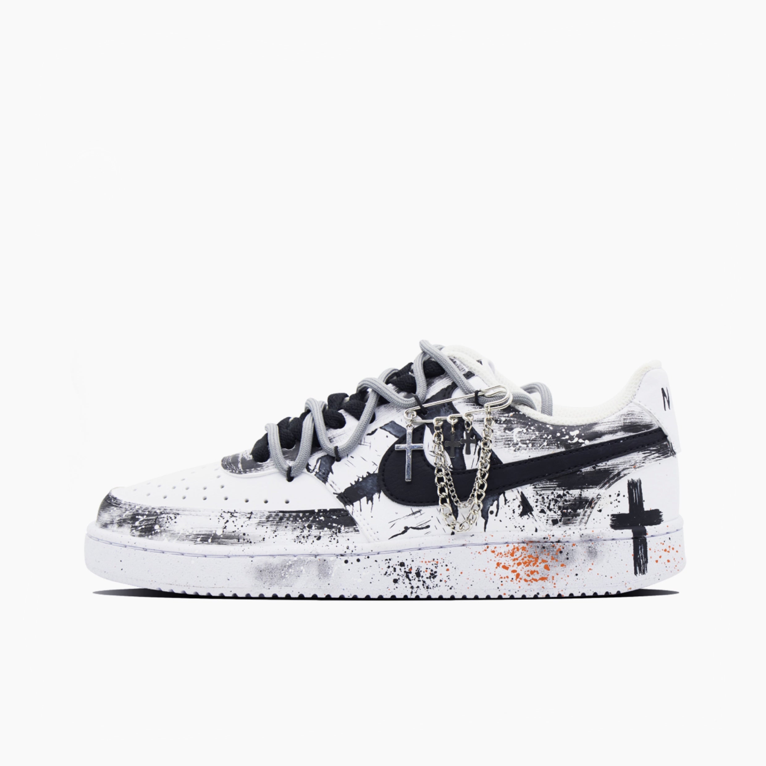 Shadowy Knight - Court Vision 1 | Custom Handmade Sneakers