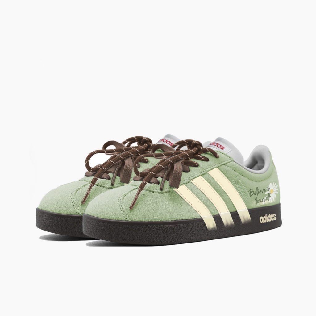 Green Meadow Daisies - VL COURT 2.0 | Custom Handmade Sneakers