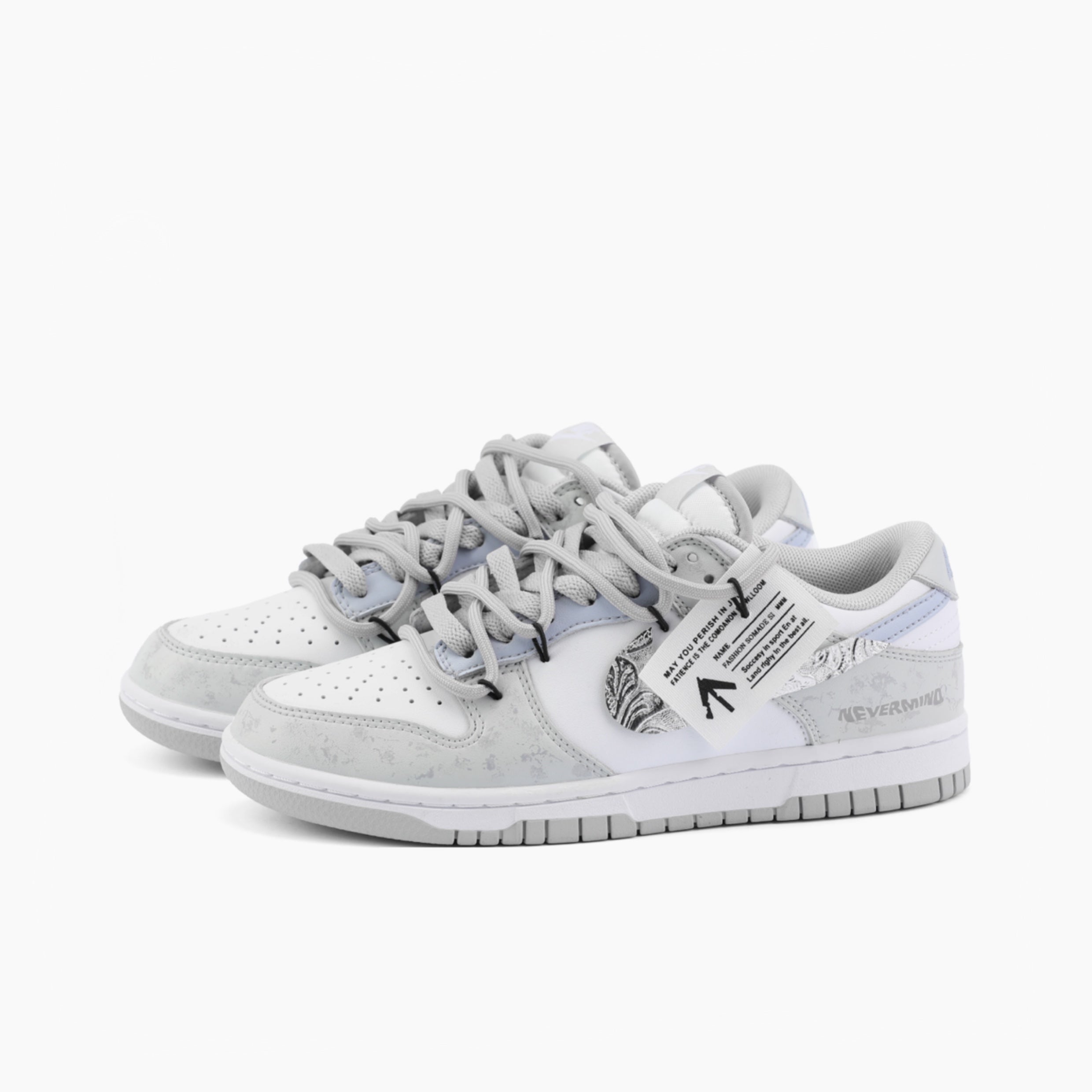 Silver Dragon at Dawn - Dunk | Custom Handmade Sneakers