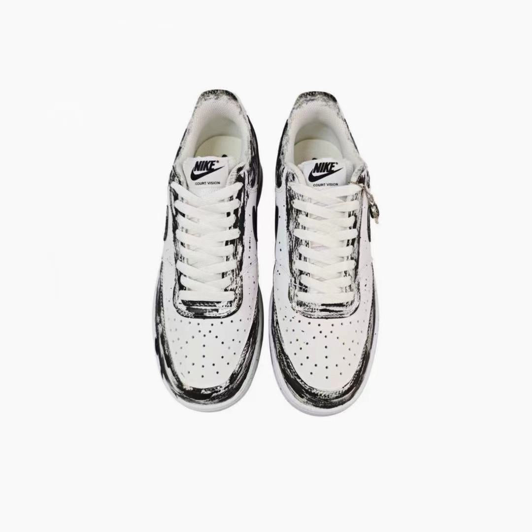 Shadow - Court Vision 1 | Custom Handmade Sneakers