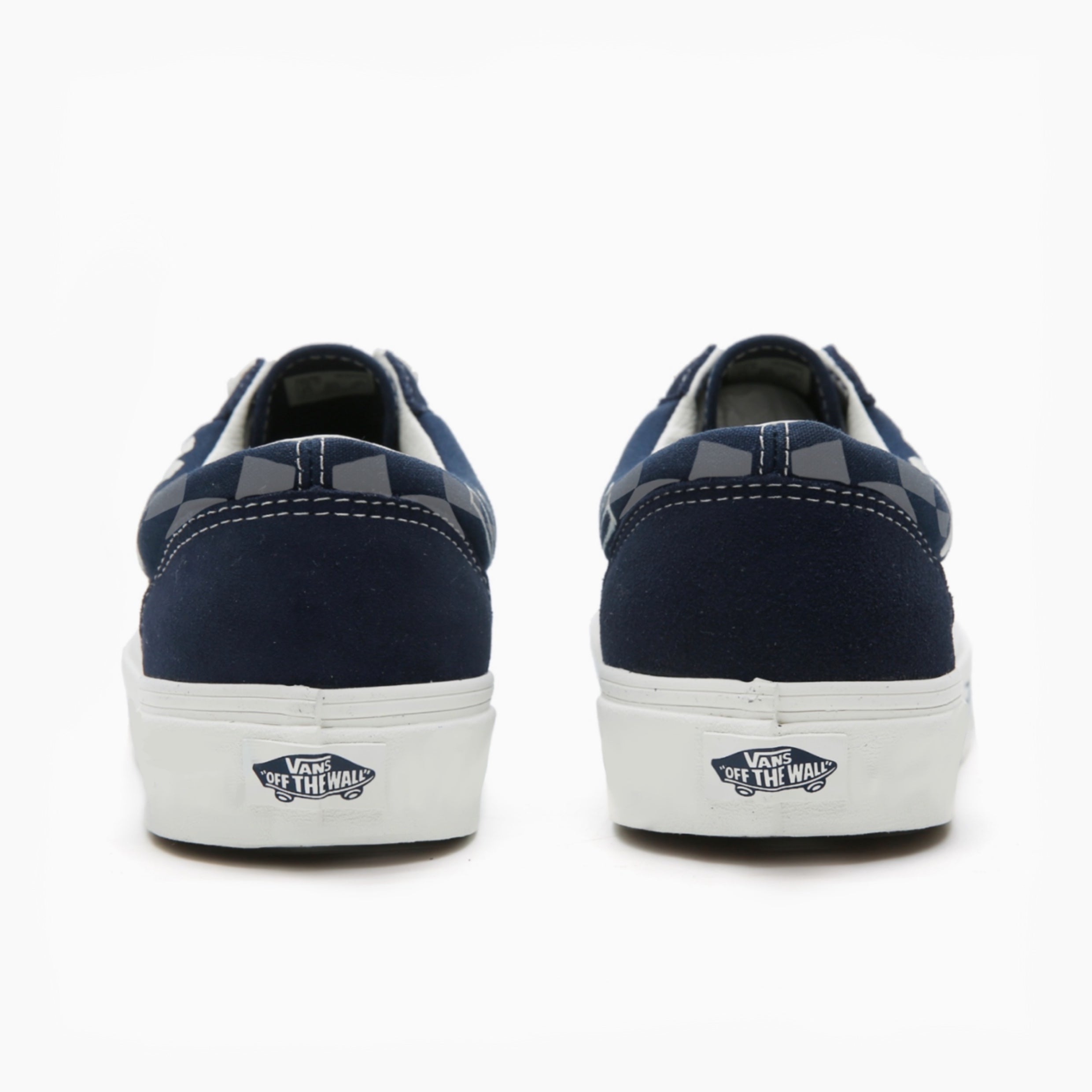 Blue Checkerboard - Style 36 | Custom Handmade Sneakers