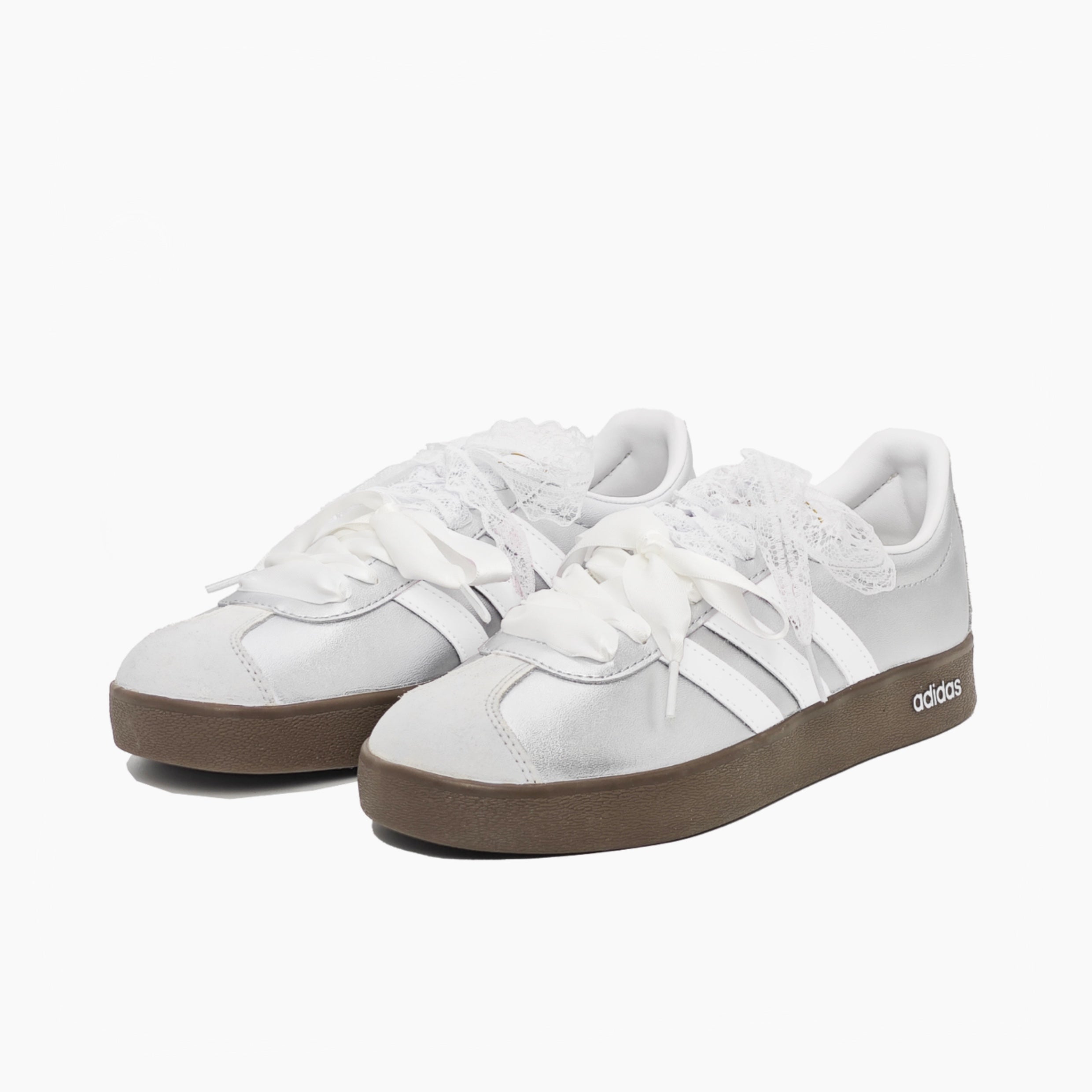 Luminous White Galaxy - VL COURT 2.0 | Custom Handmade Sneakers