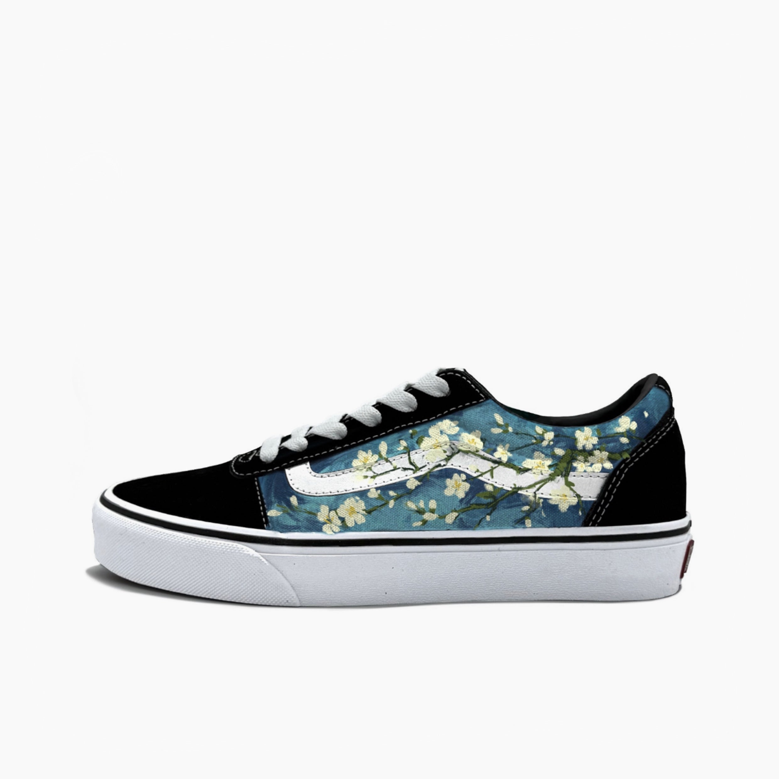 Oil-Painted Apricot Blossoms - Ward | Custom Handmade Sneakers