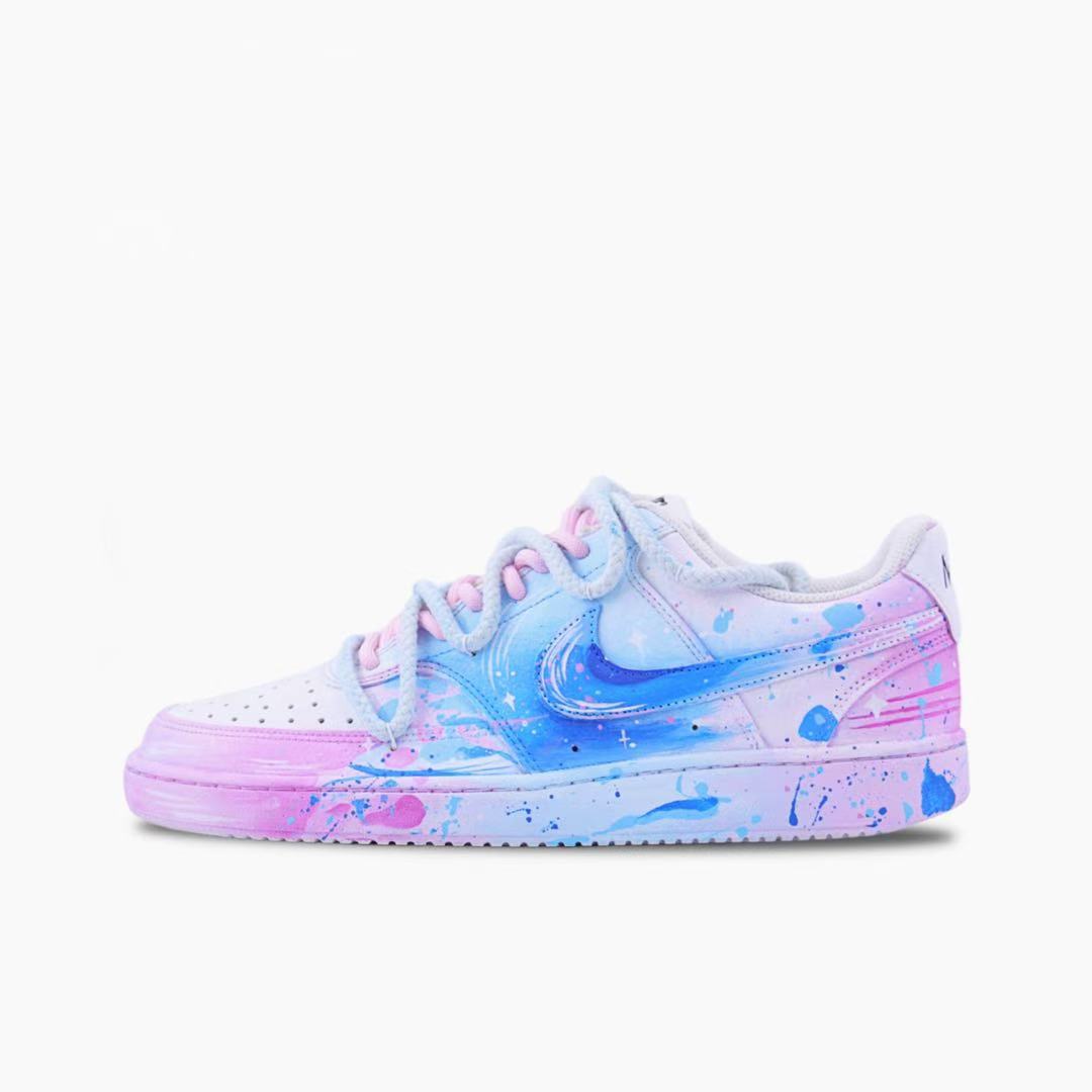 Meteor Shower - Court Vision 1 | Custom Handmade Sneakers