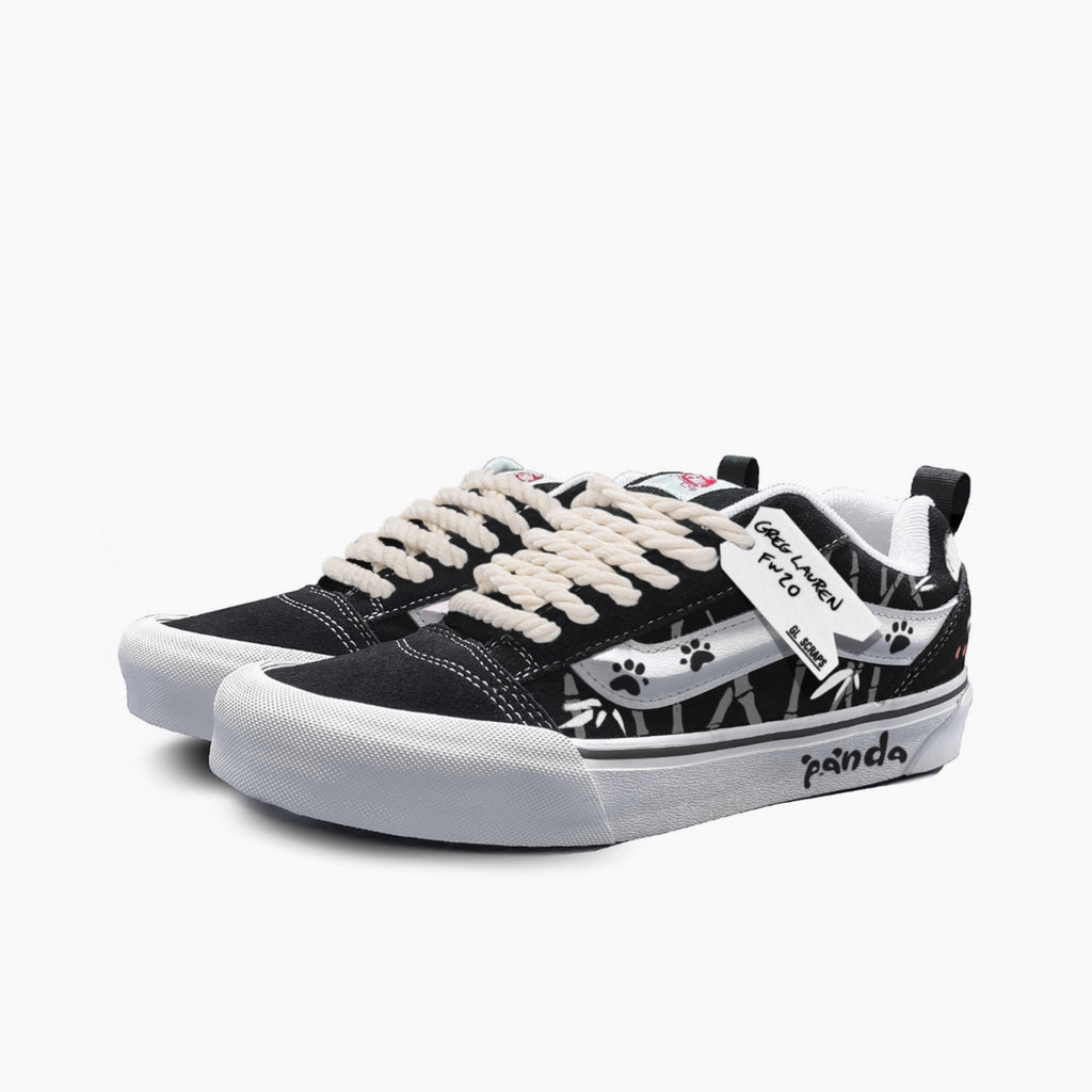 Bamboo Charm & Bear Traces - Knu Skool | Custom Handmade Sneakers