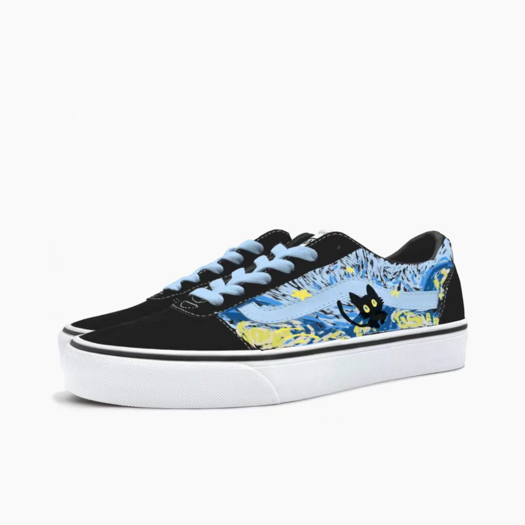 Fantastical Cat World - Ward | Custom Handmade Sneakers