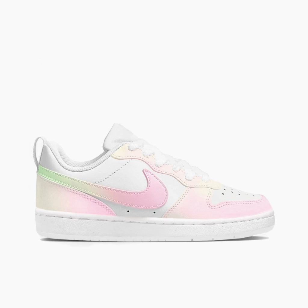 Yellow & Pink Dream - Court Borough | Custom Handmade Sneakers