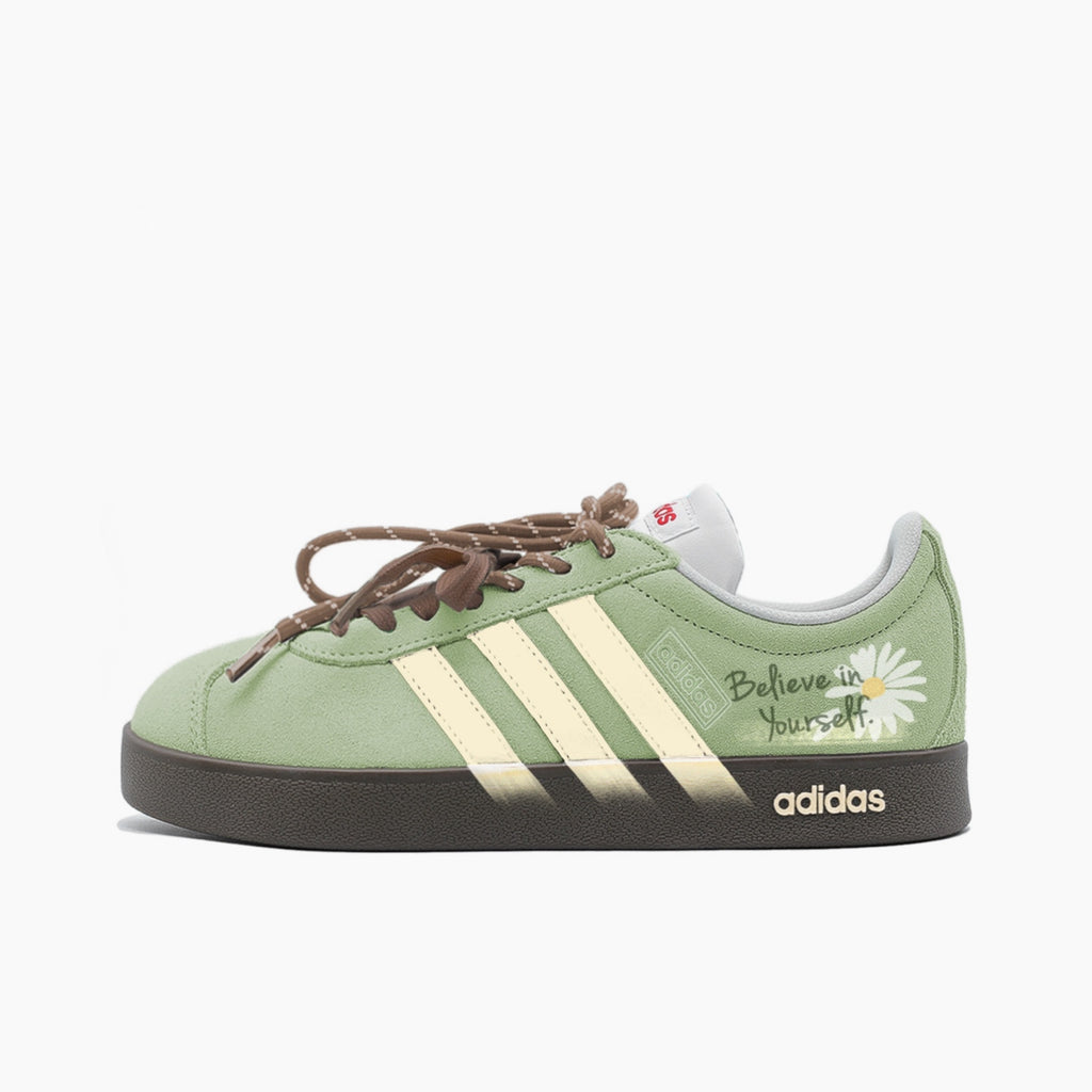 Green Meadow Daisies - VL COURT 2.0 | Custom Handmade Sneakers