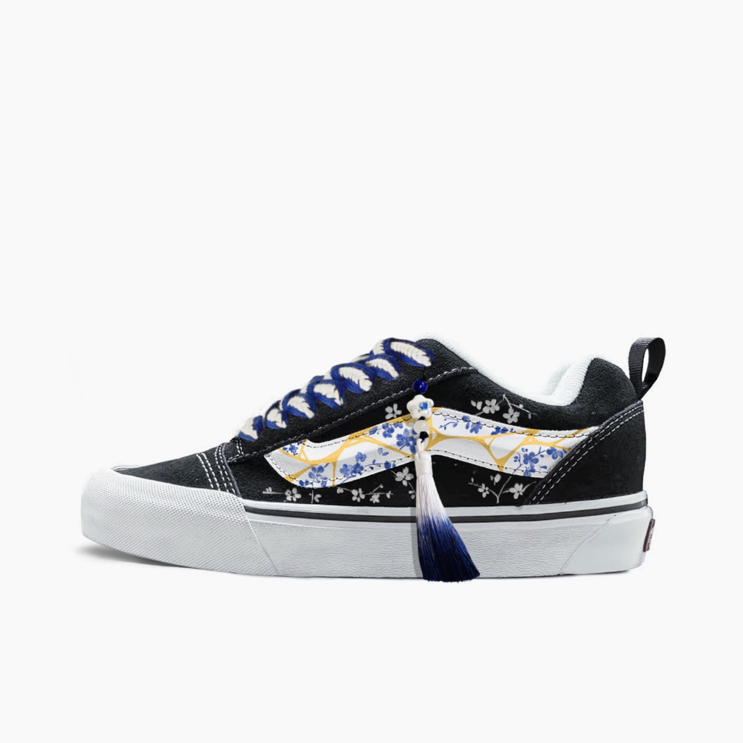 Azure Porcelain - Knu Skool | Custom Handmade Sneakers